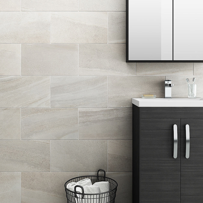 Oceania Stone White Wall Tiles Large Image