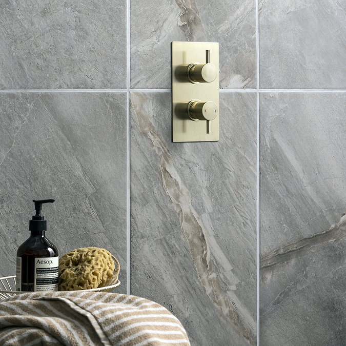 Odetta Grey Stone Effect Wall & Floor Tiles - 330 x 660mm