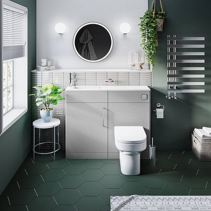 Odyssey Grey Combination Furniture Pack with Chrome Handle (Excludes Pan + Cistern)