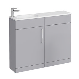 Odyssey Grey Combination Furniture Pack with Chrome Handle (Excludes Pan + Cistern)