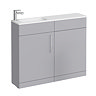 Odyssey Grey Combination Furniture Pack with Chrome Handle (Excludes Pan + Cistern)
