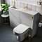 Odyssey Grey Combination Vanity and WC Unit with Brushed Brass Handle and Flush
