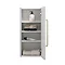 Odyssey Grey Wall Hung Cabinet with Brushed Brass Handle - 650mm