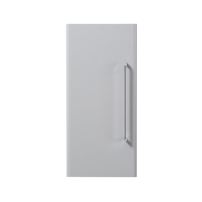Odyssey 650mm Wall-Hung Cabinet in Light Grey with Chrome Handle