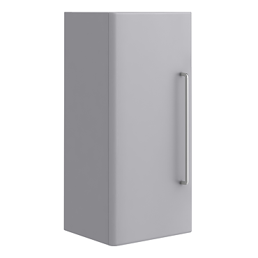 Odyssey 650mm Wall-Hung Cabinet in Light Grey with Chrome Handle