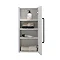 Odyssey Grey Wall Hung Cabinet with Matt Black Handle - 650mm