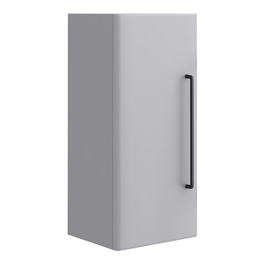 Odyssey Grey Wall Hung Cabinet with Matt Black Handle - 650mm