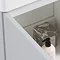Odyssey Grey Wall Hung Cloakroom Vanity Unit - 450mm Wide with Brushed Brass Handle (Left Hand Option)