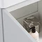 Odyssey Grey Wall Hung Cloakroom Vanity Unit - RH 450mm Wide with Brushed Brass Handle