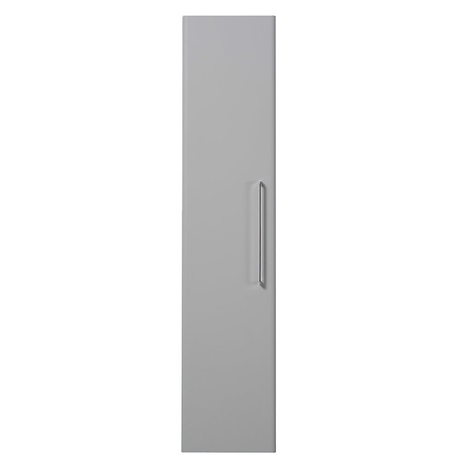 Odyssey Grey Wall Hung Tall Storage Unit with Chrome Handle - 1400mm