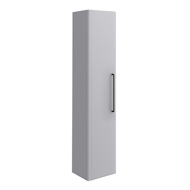 Odyssey Grey Wall Hung Tall Storage Unit with Matt Black Handle - 1400mm