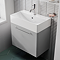 Odyssey Grey Wall Hung Vanity Unit - 600mm Wide with Chrome Handle