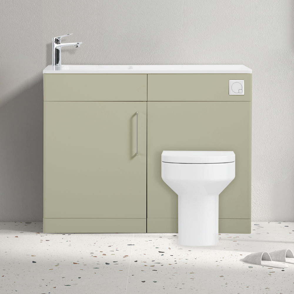 Odyssey Sage Combination Vanity and WC Unit with Chrome Handle and Flush