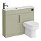 Odyssey Sage Combination Vanity and WC Unit with Matt Black Handle and Flush