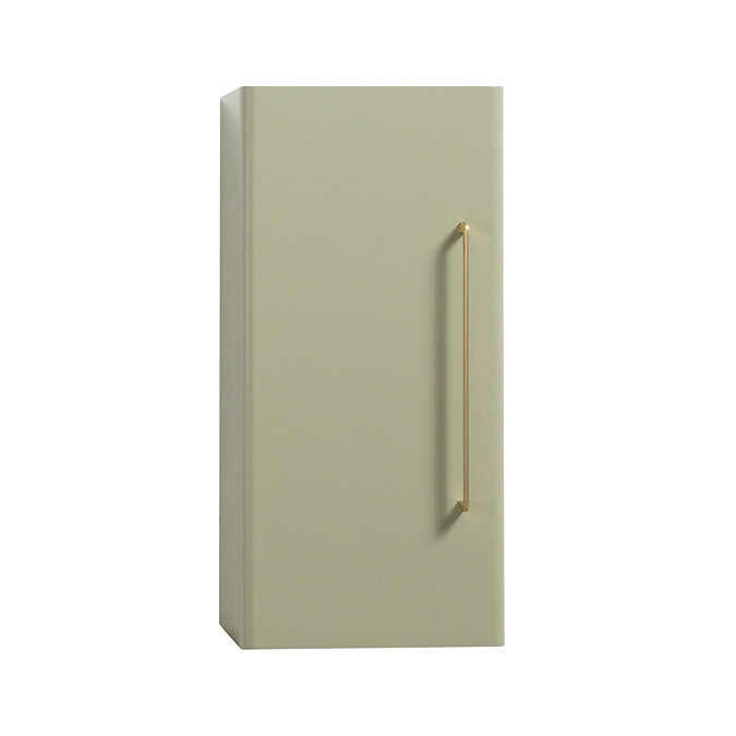 Odyssey Sage Wall Hung Cabinet with Brushed Brass Handle - 650mm