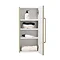 Odyssey Sage Wall Hung Cabinet with Brushed Brass Handle - 650mm