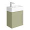 Odyssey Sage Wall Hung Cloakroom Vanity Unit - 450mm Wide with Chrome Handle (Left Hand Option)