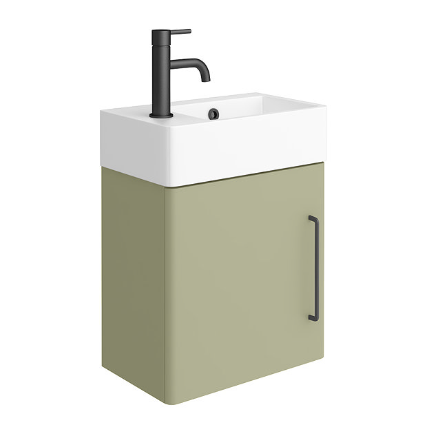 Odyssey Sage Wall Hung Cloakroom Vanity Unit 450mm Wide with Matt