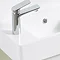 Odyssey Sage Wall Hung Cloakroom Vanity Unit - LH 450mm Wide with Brushed Brass Handle
