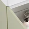 Odyssey Sage Wall Hung Cloakroom Vanity Unit - RH 450mm Wide with Brushed Brass Handle