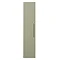 Odyssey Sage Wall Hung Tall Storage Unit with Brushed Brass Handle - 1400mm