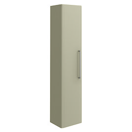 Odyssey Sage Wall Hung Tall Storage Unit with Chrome Handle - 1400mm