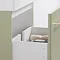 Odyssey Sage Wall Hung Vanity Unit - 600mm Wide with Brushed Brass Handle