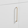 Odyssey White Combination Furniture Pack with Brushed Brass Handle (Excludes Pan + Cistern)