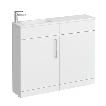 Odyssey White Combination Furniture Pack with Chrome Handle (Excludes Pan + Cistern)