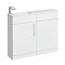 Odyssey White Combination Furniture Pack with Chrome Handle (Excludes Pan + Cistern)