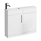 Odyssey White Combination Furniture Pack with Matt Black Handle (Excludes Pan + Cistern)