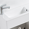 Odyssey White Combination Vanity and WC Unit with Brushed Brass Handle and Flush
