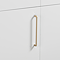 Odyssey White Combination Vanity and WC Unit with Brushed Brass Handle and Flush