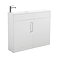 Odyssey White Combination Vanity and WC Unit with Chrome Handle and Flush
