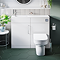 Odyssey White Combination Vanity and WC Unit with Chrome Handle and Flush