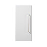 Odyssey White Wall Hung Cabinet with Brushed Brass Handle - 650mm