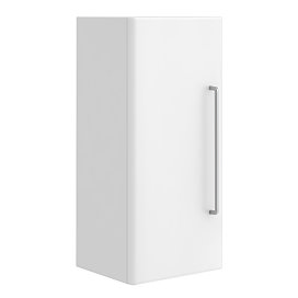 Odyssey White Wall Hung Cabinet with Chrome Handle - 650mm