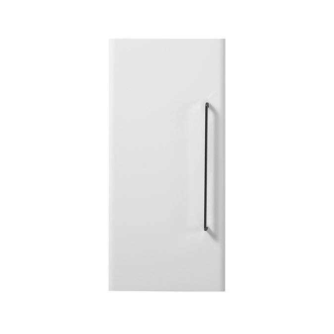 Odyssey White Wall Hung Cabinet with Matt Black Handle - 650mm