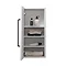 Odyssey White Wall Hung Cabinet with Matt Black Handle - 650mm