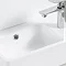 Odyssey White Wall Hung Cloakroom Vanity Unit - 450mm Wide with Chrome Handle (Right Hand Option)