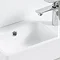 Odyssey White Wall Hung Cloakroom Vanity Unit - 450mm Wide with Matt Black Handle (Right Hand Option)