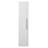 Odyssey White Wall Hung Tall Storage Unit with Matt Black Handle - 1400mm