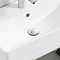 Odyssey White Wall Hung Vanity Unit - 600mm Wide with Brushed Brass Handle