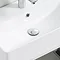 Odyssey White Wall Hung Vanity Unit - 600mm Wide with Chrome Handle