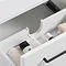 Odyssey White Wall Hung Vanity Unit - 600mm Wide with Matt Black Handle