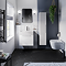 Odyssey White Wall Hung Vanity Unit - 600mm Wide with Matt Black Handle