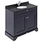 Old London 1000mm Cabinet & Single Bowl Black Marble Top - Twilight Blue Large Image