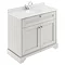 Old London 1000mm Cabinet & Single Bowl White Marble Top - Timeless Sand Large Image