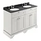 Old London 1200mm Cabinet & 3TH Double Bowl Black Marble Top - Timeless Sand - LOF466 Large Image