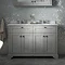 Old London 1200mm Cabinet & Double Bowl Grey Marble Top - Storm Grey  Profile Large Image